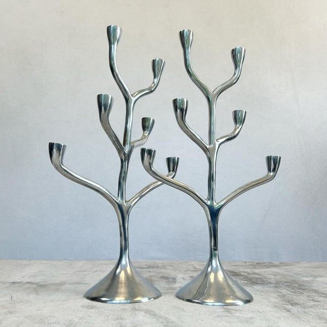 Danish Modern Six Branch Candelabras, 1960s, Set of 2 For Sale - Image 4 of 12