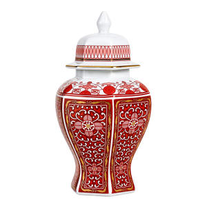 Imperial Brocade Porcelain Lidded Urn, Georges Potard Collection