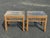1980s Pair of Rattan Bamboo End Tables Attributed to Brown Jordan For Sale - Image 5 of 12