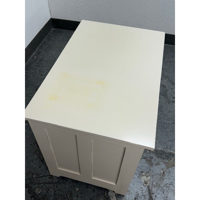 Eggshell Two Drawer File Cabinet For Sale - Image 4 of 12