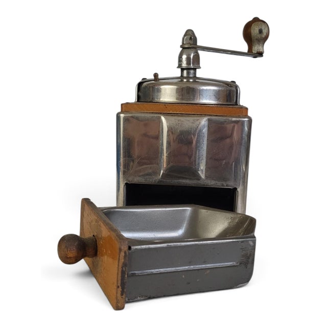 Coffee Grinder with Chrome Body from Peugeot Frères, 1940s For Sale - Image 6 of 12