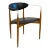 Dan Johnson Walnut and Brass Viscount Chair by Selig For Sale