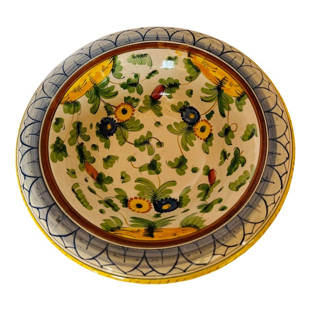 Antique Hand Thrown Italian Bowl For Sale