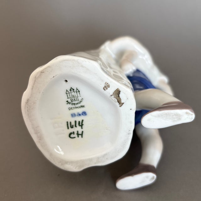 Ceramic 1950s Bing and Grondahl “Love Refused” Girl Kissing Boy For Sale - Image 7 of 12