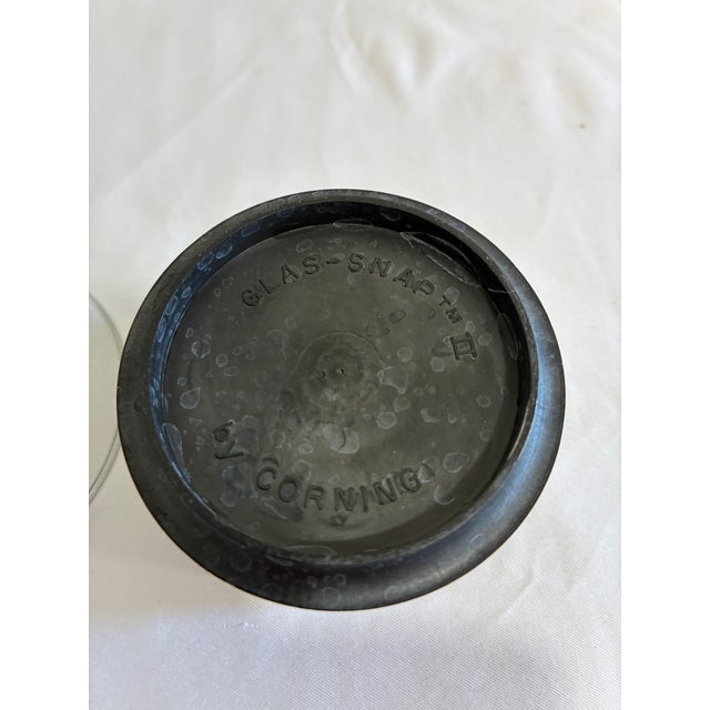 Mid 20th Century Mid-Century Corning Glass Smoke Glass Tumblers With Black Bases - Set of 6 For Sale - Image 11 of 11