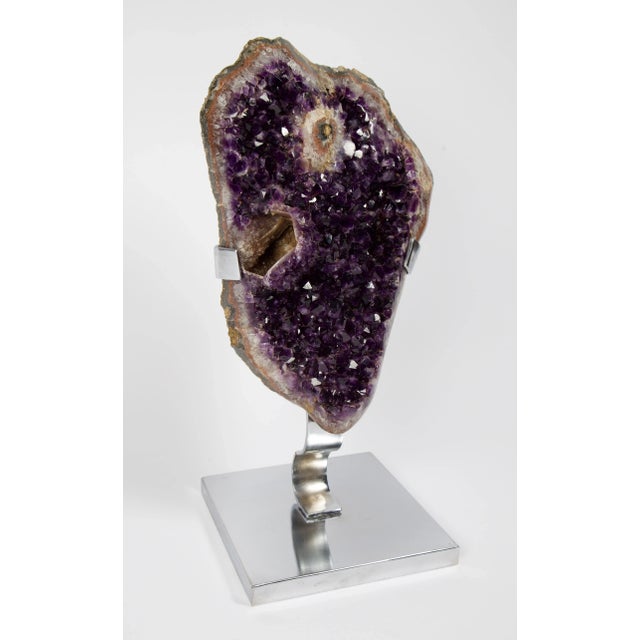 Contemporary Gem Grade, Amethyst Geode Sculpture For Sale - Image 3 of 8