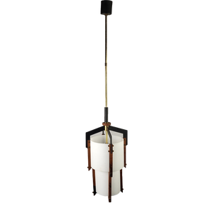 Vintage Mid-Century Modern Teak Pendant