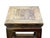 Taupe Vintage Patina Square Slim Wood Pedestal Display Stand Side Table For Sale - Image 8 of 9
