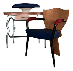 Vanity Set with Dalami Chair from Borek Sipek, Set of 2