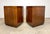 Mid Century Modern Milo Baughman Style Burlwood & Walnut Nightstands For Sale In New York - Image 6 of 12