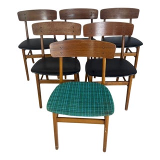 Vintage Danish Teak Dining Chairs, 1960s, Set of 6 For Sale
