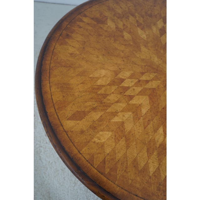 Jonathan Charles Round English Style Drum Table For Sale - Image 16 of 18