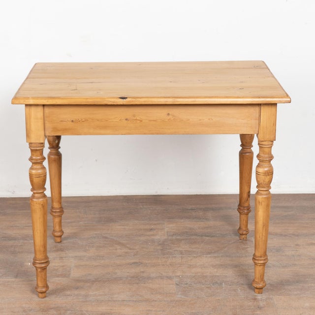 Farmhouse 19th Century Danish Pine Side Table With Turned Legs For Sale - Image 3 of 11