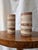 Beige Vintage Striped Travertine Demilune Bookends by Fratelli Mannelli, 1970s, Set of 2 For Sale - Image 8 of 13