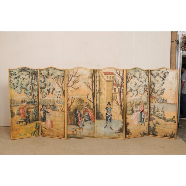Wood 19th C. French Folding Screen For Sale - Image 7 of 8