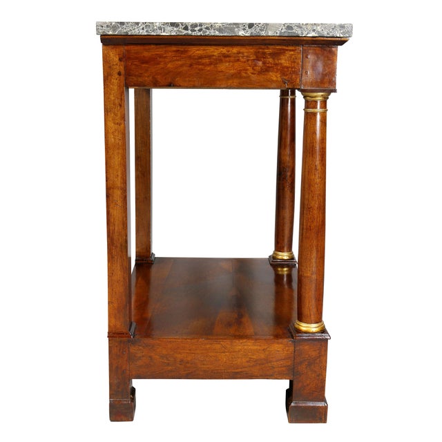 Brown French Empire Mahogany Console Table For Sale - Image 8 of 11