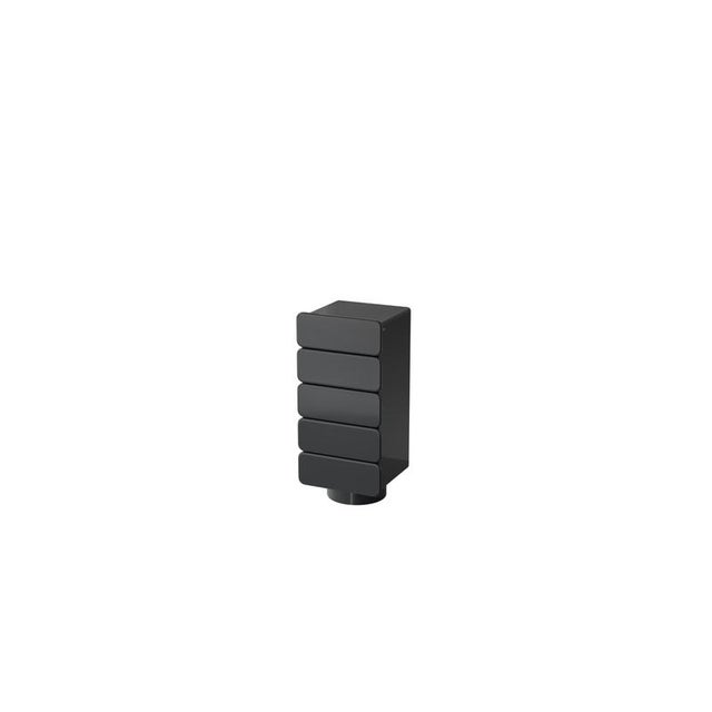 Marte d5 cinquino high dresser with 5 drawers and black finish by ultramobili. Dimensions: w 59 x d 53 x h 127.5 cm...
