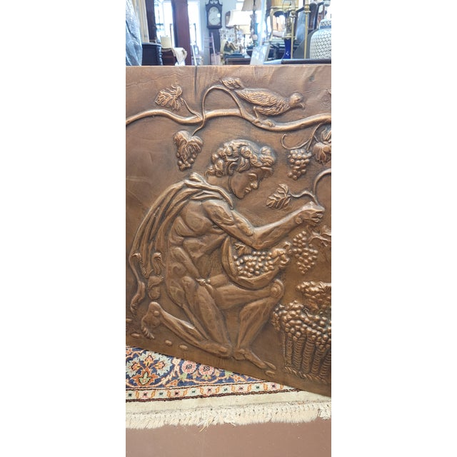 1980s Large Vintage Classical Copper Wall Art For Sale - Image 5 of 9