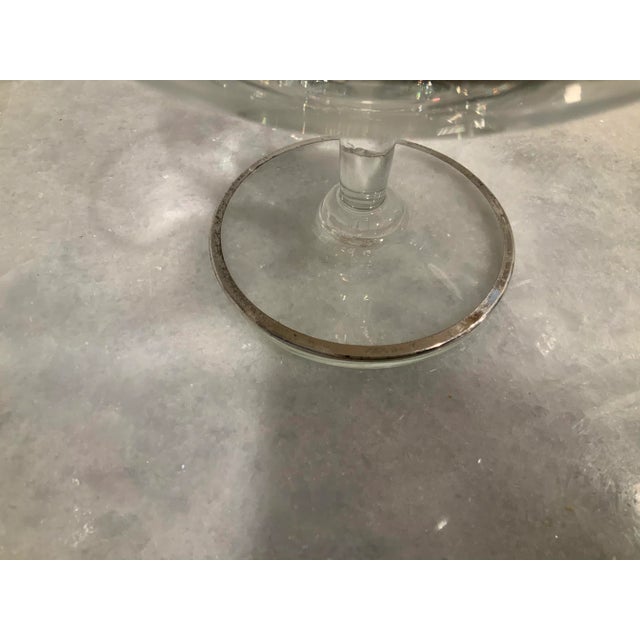 Mid 20th Century Vintage Dorothy Thorpe Silver Rimmed Candy Dish For Sale - Image 5 of 7