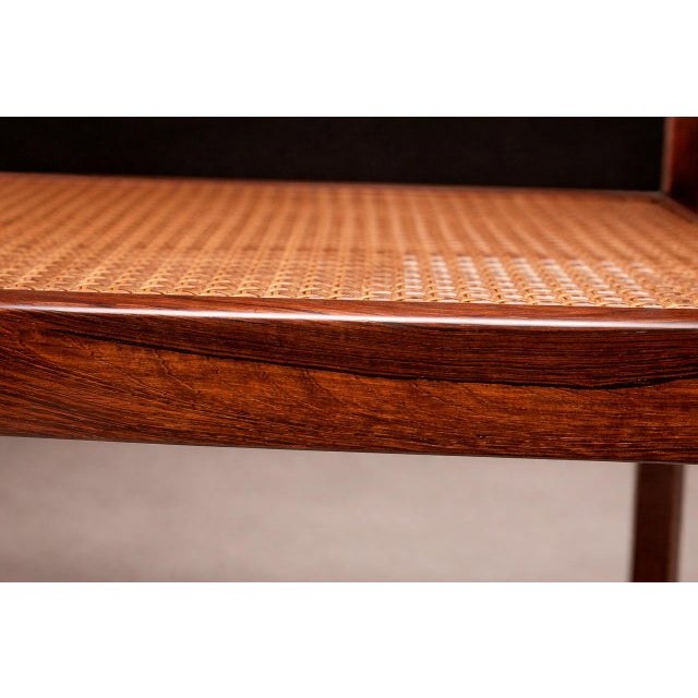 Brazilian Modern Pair of Armchairs in Hardwood & Cane, Unknown, 1960s For Sale - Image 9 of 10