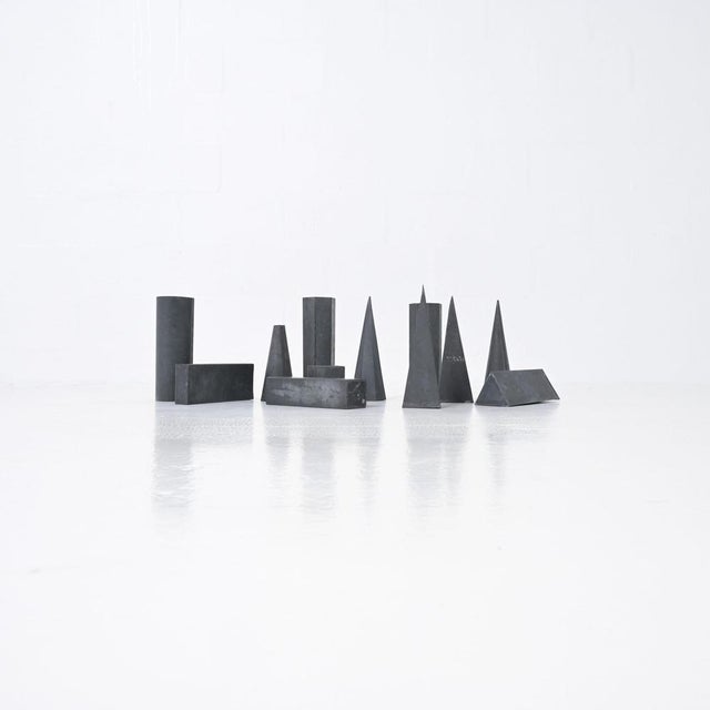 Geometric Zinc Models, 1940s, Set of 12 For Sale - Image 4 of 13