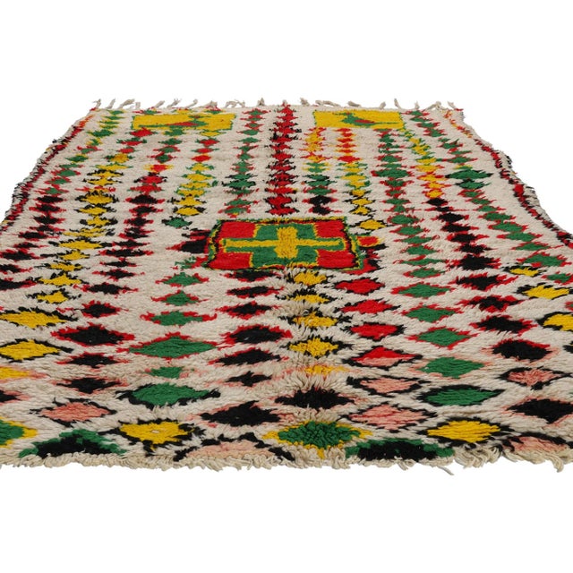 Tribal Colorful Vintage Moroccan Azilal Rug - 05'04 X 08'07 For Sale - Image 3 of 9
