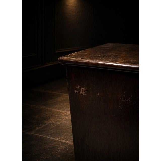Gold Chinese Wood Cabinet Sideboard with Brass Fittings For Sale - Image 8 of 9