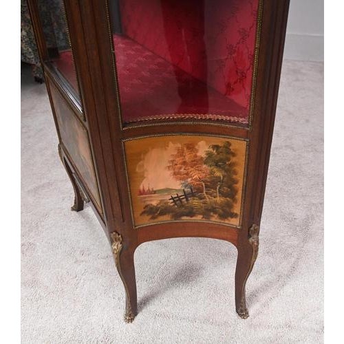 Gold French Painted Display Cabinet from Vernis Martin, 1900s For Sale - Image 8 of 13