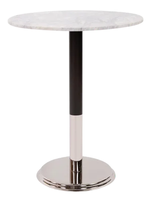 Kenneth Ludwig Chicago Micca White Marble Bistro/Side Table