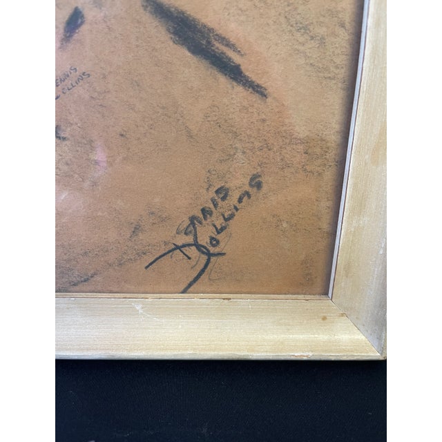 Vintage Charcoal Sketch Drawing of a Man For Sale - Image 4 of 5