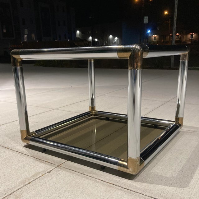 Tubular Chrome End Table For Sale - Image 10 of 13