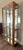Brown Vintage-Style Tall Oak Curio Display Cabinet W/ Illuminated Glass Shelves, Magnetic Doors & Antique Brass Knobs For Sale - Image 8 of 15