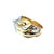 Make a bold artistic statement with this rare vintage figural ring, crafted in rich 14k yellow gold accented by white gold...