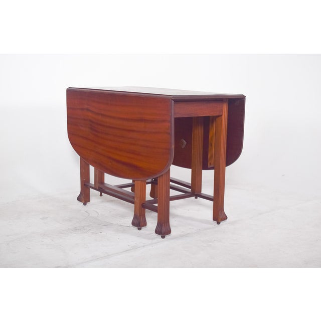 Antique European Flip Flap Oval-Top Table For Sale - Image 4 of 12