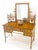 Fine Faux Burnt Bamboo Vanity Dressing 5 Drawers Table Tilting Mirror MINT For Sale - Image 6 of 18