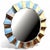 Large Contemporary Scalloped Silvertoned Round Wall Mirror For Sale In Palm Springs - Image 6 of 14