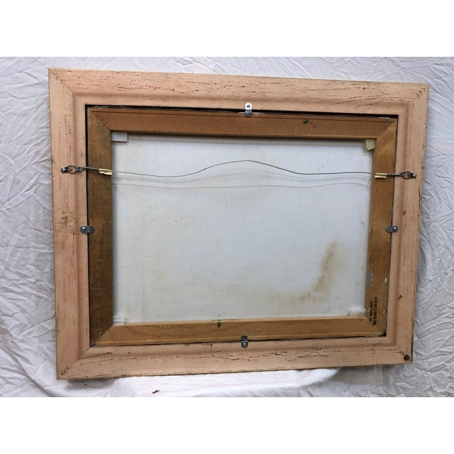 This inviting original oil painting showcases a serene countryside scene, featuring a pathway leading to a charming farm....