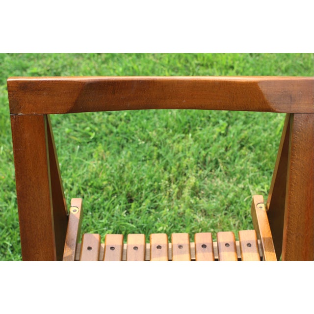 1960s Set of 6 MidCentury Modern Folding Chairs in the Style of Aldo