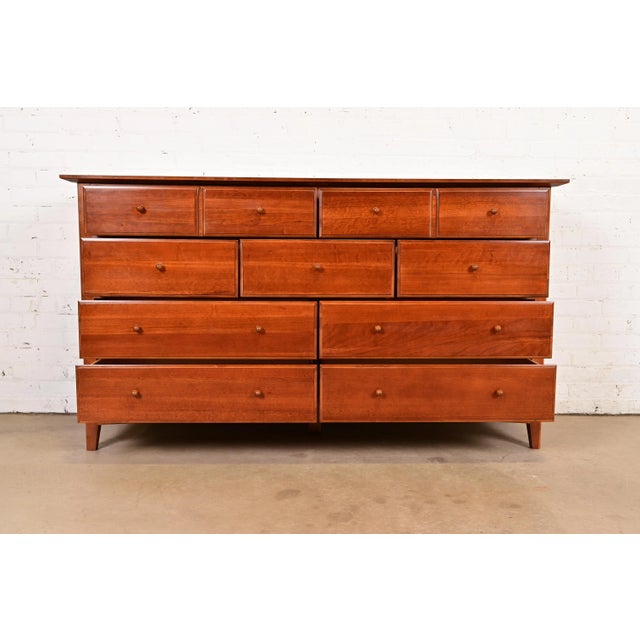 Late 20th Century Thomasville Arts & Crafts Shaker Cherry Wood Dresser or Credenza For Sale - Image 5 of 13