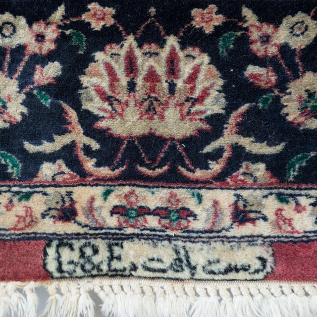 Vintage Hand-Knotted Signed Tabriz Rug, 1960s For Sale - Image 6 of 9