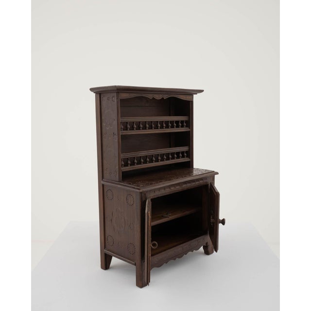 French Provincial Miniature Wooden Cabinet from Nineteenth-Century France For Sale - Image 3 of 18