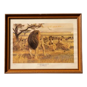 Remington Arms "Interrupted Dinner" Game Art Collection Framed Litho