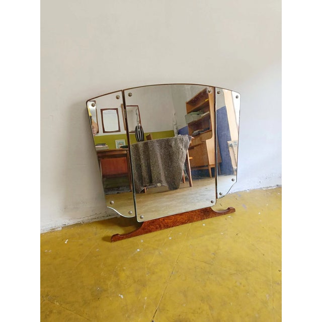 Vintage Danish Mirror in Teak, 1960s, in Restored conditions. Designed 1950 to 1959