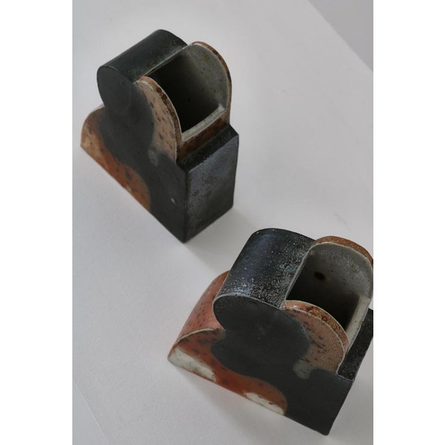Sculptural Stoneware Vases attributed to Bente Hansen, Denmark, 1970s, Set of 2 For Sale - Image 11 of 15
