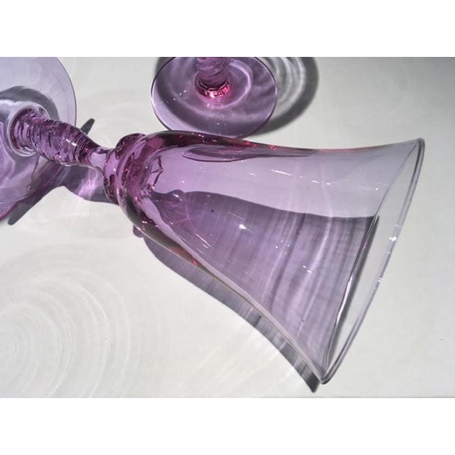 Mid-Century Purple Murano Glasses, Venice, Italy, 1960s, Set of 6 For Sale - Image 18 of 18