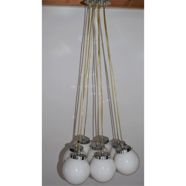 White Bauhaus Style Ceiling Lamp, 1980s For Sale - Image 8 of 9