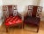 Wood Pair of Asian Rosewood Chairs With Floral, Bamboo, and Bird Motif Backs. Includes Two Sets of Seat Cushions. For Sale - Image 7 of 12