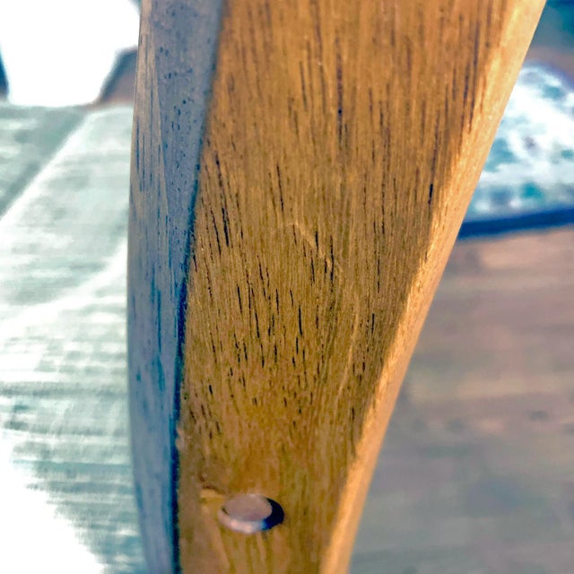 Mid-Century D-Scan Danish Modern Teak Framed Upholstered High Back Dining Chairs - Set 4 For Sale - Image 11 of 13