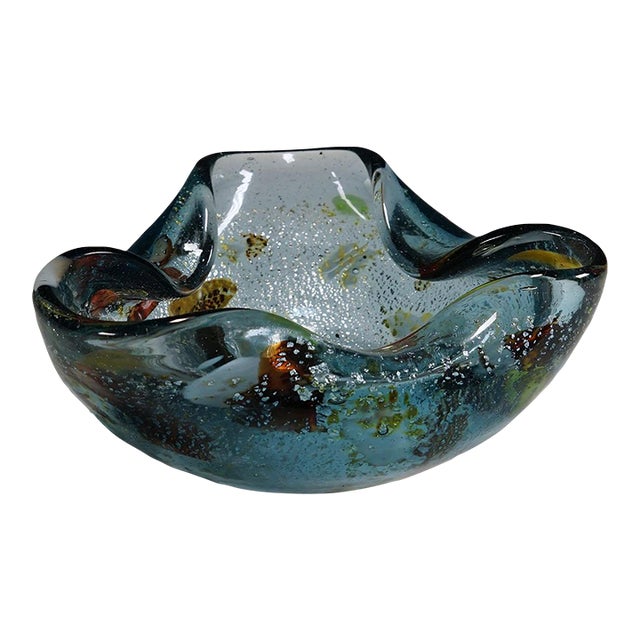 Aureliano Toso (Attr.) Murano Art Glass Bowl 1950s For Sale