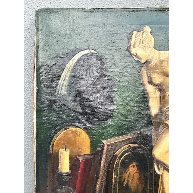 Immerse yourself in the academic elegance of this original mid-century still life oil painting by Frederick Thompson....